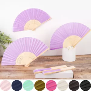 5 Handheld Silk Folding Fans Decorative Wedding Favor Party Events Decorations - Picture 1 of 135