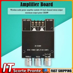 ZK-502MT 2x50W Moduli altoparlanti stereo con scheda amplificatore subwoofer a 2 - Foto 1 di 8