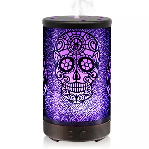 Daroma Skull Diffusore di Oli Essenziali,100ml Metallo Aromaterapia Ultrasuoni CoolMist - Foto 1 di 9