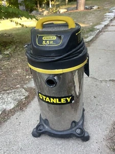 Stanley Wet Dry Vacuum 5 Gallon 5.5 HP Shop Vacuum Portable Stainless Steel Read - Picture 1 of 6