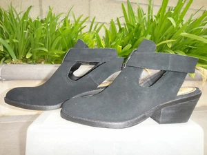 Spendid CADELL Ankle Bootie Stacked Block Heel Boots, Black Strap Wmn's Sz US7 - Picture 1 of 12