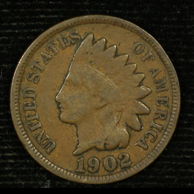 Indian Head Cent. 1902  VG Circulated. Lot # JRRC-1004 - Image 1 of 2