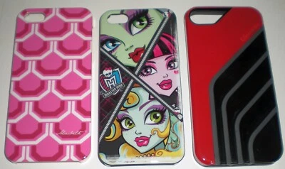 Lot of 3 Cases for Apple iPhone 5/5s, 1 Hybrid, 2 Snap-on with designer print - Image 1 of 2