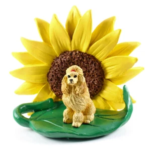 Estatuilla de girasol caniche albaricoque - Imagen 1 de 2