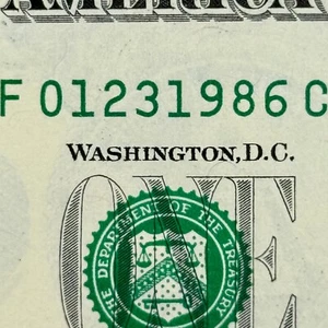 January 23rd 1986 Dollar Jan 23 1986 Birthday NEW Serial Number Uncirculated $1 - Picture 1 of 3
