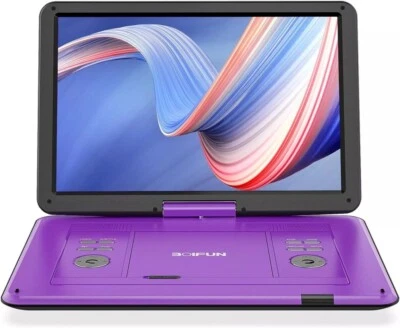 BOIFUN Lettore DVD portatile 11"/17’’’ 15,6’’ HD con batteria 5000mAh rotazione 270° DVD