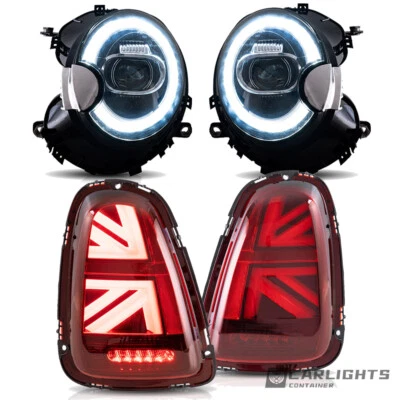 FULL LED Headlights  + Tail Lights For 2007-13 Mini Cooper R56 R57 w/ Sequential - Image 1 of 4