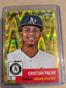 2022 Topps Chrome Platinum Yellow RayWave Refractors Cristian Pache /250 - NM - Picture 1 of 1