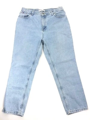 Tommy Hilfiger Vtg 90s Light Wash High Waist Straight Leg Mom Jeans Sz 14 - Image 1 of 4