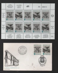 Venezuela: 1987; Scott 1368a in complete sheet of 5 pairs + F.D.C mint NH VZ2695 - Picture 1 of 2