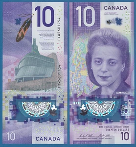 CANADA 10 Dollars, P 113a 2018 UNC Polymer Viola Desmond, "Wilkins Poloz" BC-77a - Picture 1 of 1