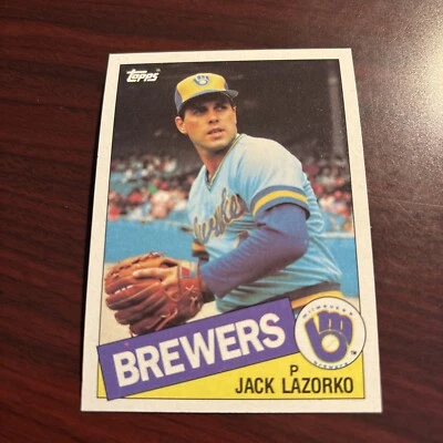 1985 Topps - #317 Jack Lazorko RC Rookie Milwaukee Brewers - Image 1 of 2