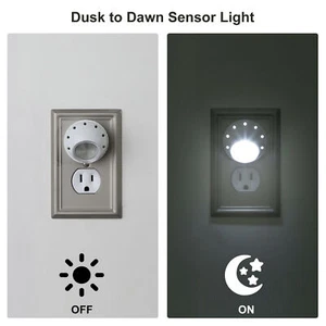 DEWENWILS 4 Pack LED Plug in Night Lights Dusk to Dawn Sensor, 360° Rotating - Picture 1 of 11