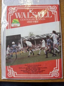 18/05/1988 Play-Off Semi-Final Division 3: Walsall v Notts County (Item has no - Picture 1 of 1