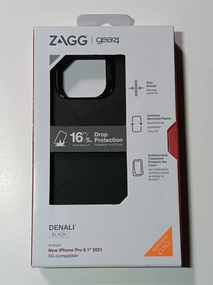 Capa iPhone 13 Pro PRETA ZAGG NOVA Denali Preta 16 pés Proteção contra Queda - envio rápido! - Imagem 1 de 2