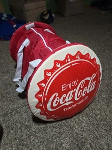 Nueva bolsa deportiva de viaje de lona de gimnasio COCA COLA - plegable - 17" X 13" de colección - Imagen 1 de 12