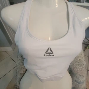 White Reebok Racerback Wireless Non-Padded Sports Women's - Picture 1 of 9