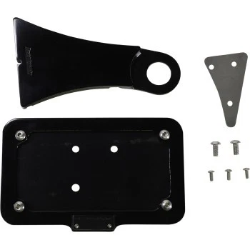 04-19 Harley Sportster Side Mount Plate Light Black - Accutronix LPF114HV-B - Imagem 1 de 4