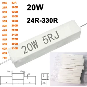 20W 24R-330R Wirewound Cement Resistor Ceramic Horizontal - Picture 1 of 2