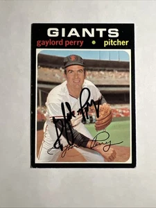 1971 TOPPS HOF GAYLORD PERRY AUTOGRAPH AUTO #140 SAN FRANCISCO GIANTS D-2022 - Picture 1 of 11