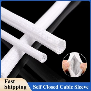 I Kabelschutz Hülle Weiß Geflochten Selbstschließend 3-25mm Isoliert Schlauch - Bild 1 von 7