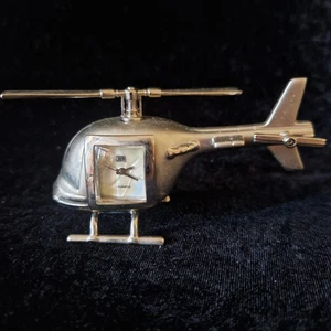 Reloj miniatura vintage en forma de helicóptero de metal Carvel (sin probar) - Imagen 1 de 6
