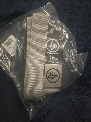 Volcom Men's Circle Web Belt Grey Lightweight Nylon Canvas Strap Skater One Size - Image 1 of 3