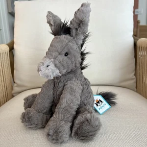 Jellycat FUDDLEWUDDLE DONKEY - Ritirato e Raro - Autentico - Nuovo con etichette - Foto 1 di 8