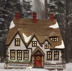 Dept 56 Dickens Village “Wackford Squeers Boarding School” 5925-0 Light & Box - Picture 1 of 9