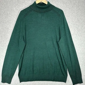 Express Herren XL Tall Rollkragen Everyday Performance Merinowolle Pullover Grün - Bild 1 von 9
