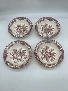 Lot Of 4 BRISTOL 1931 Crown Ducal #762055 Pink 6 5/8" Cereal Bowls 2C - Picture 1 of 5