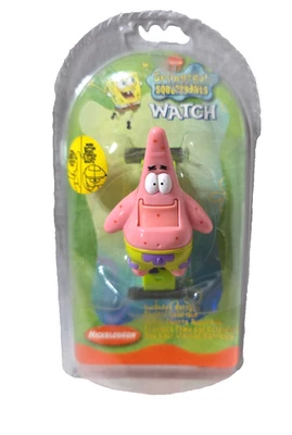 НОВЫЙ В УПАКОВКЕ ВИНТАЖНЫЙ NICKELODEON ГУБКА БОБ КВАДРАТНЫЕ ШТАНЫ ПАТРИК ЧАСЫ #1 - Изображение 1 из 2