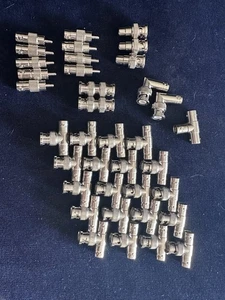 BNC / RCA Adapter Assortment. Tees, Ells, Couplers & Converters. 37 Pieces - Picture 1 of 1