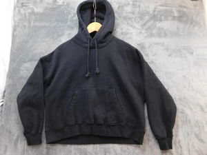 Abercrombie & Fitch Hoodie Womens Extra Small Black Cropped Soft AF Essentials - Picture 1 of 13
