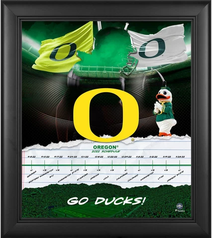 Oregon Ducks Framed 15"x 17" 2022 Gameday Schedule Collage Cover