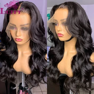 Pelucas frontales de encaje Body Wave falso cuero cabelludo 13*6 cabello humano prearribadas con cabello de bebé - Imagen 1 de 12