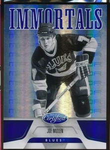 2011-12 Panini Certified Totally Joe Mullen /99 MIRROR BLUE Immortals HOF #156