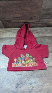 Build a Bear Workshop BABW Red Great Wolf Lodge Hoodie Sweatshirt Clothes - Picture 1 of 4