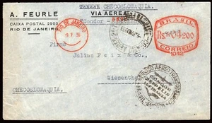 Brasil - Zeppelin - Sobre franqueo mecánico "Rio 9/7/36 - RS 04,200" - Imagen 1 de 1