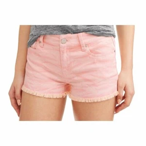 NWT NO BOUNDARIES Cut-off Shorts Stretchy Pink Fray Hem, sz.9 - Picture 1 of 5