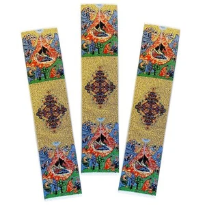 Nativity Of Christ Set of 3 Book Markers Textile Art 9 1/8" x 2" - Picture 1 of 2