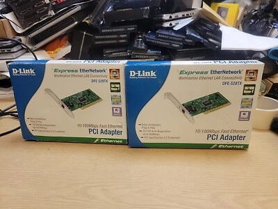 2 x D-LINK 10/100 Mbps Fast Ethernet PCI Adaptor DFE-538TX - B/ NEW  - opened. - Image 1 of 4