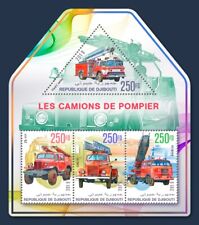 Fire Trucks Fire Engines MNH Stamps 2019 Djibouti M/S Shape Die Cut