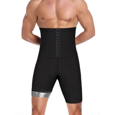 Pantalones deportivos de sauna para hombre Entrenador de cintura Modelador corporal Adelgazante Yoga Leggings Gimnasio EE. UU. Foto 1 de 4