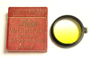 Leica Leitz A36 36mm clamp-on FIRAD graduated yellow filter with box. - Picture 1 of 6