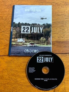 22 July Fyc 2018 Awards Consideration Feature Promo Dvd Full Netflix Movie - Foto 1 di 3