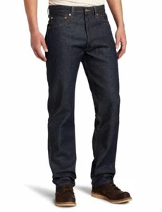 NEU HERREN LEVIS 501 ORIGINAL PASSFORM BLAU JEANS GERADE KNÖPFE 005010000 48 30 - Bild 1 von 1