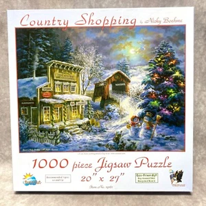Rompecabezas Country Shopping 1000 piezas de Nicky Boehme SunsOut completo - Imagen 1 de 6