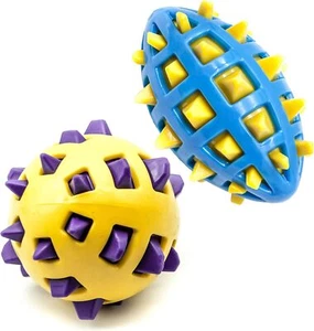 2 x quietschendes Spike Hundespielzeug für Welpen, kleine, mittlere Rassen SPIKE Zahnen Hund  - Bild 1 von 4
