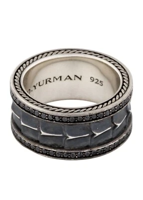 ANILLO BANDA DIAMANTE ARMERÍA PLATA ESTERLINA 925 DAVID YURMAN Foto 1 de 4